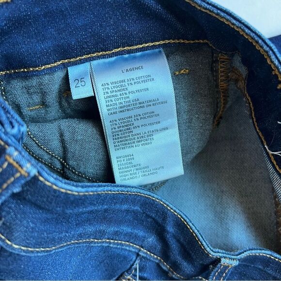 L'AGENCE Marguerite High-Rise Skinny Jeans Size 25 NWT - Picture 9 of 10